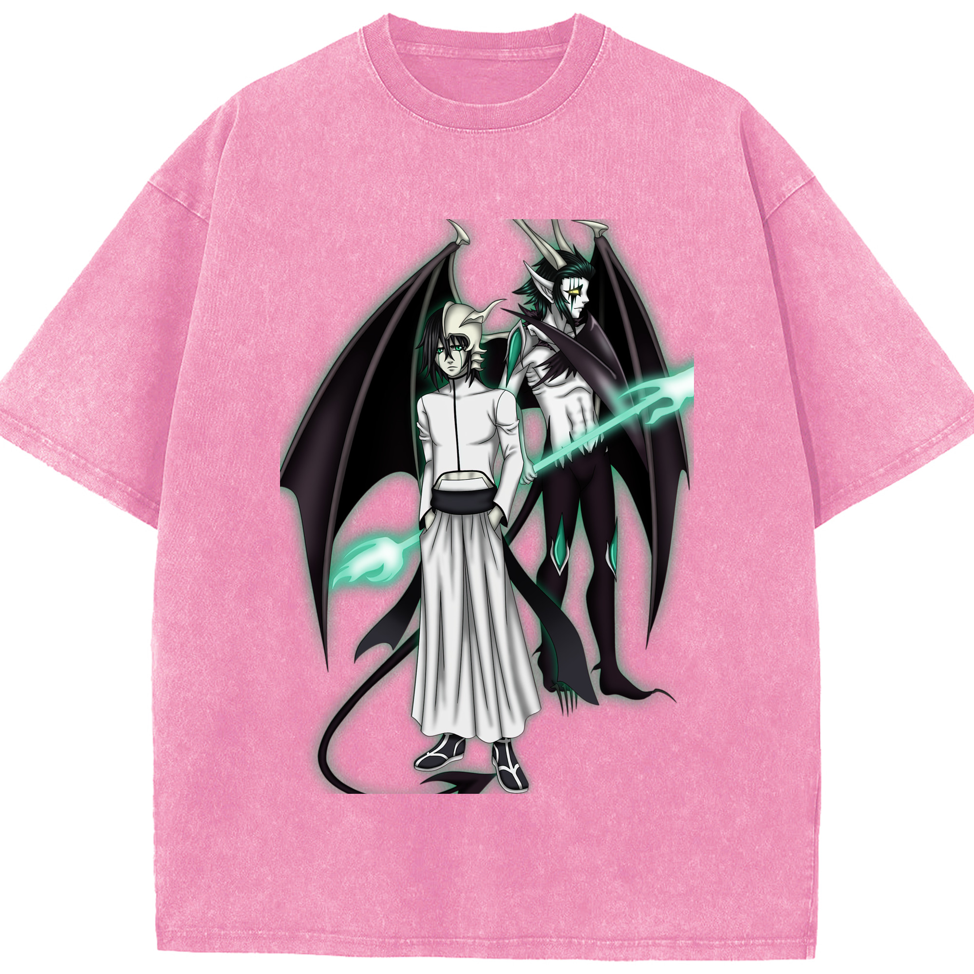 （画像用） ブリーチ ウルキオラ·シファー BLEACH Ulquiorra cifer 綿100% ヴィンテージ風 半袖Tシャツ（フロントプリント）